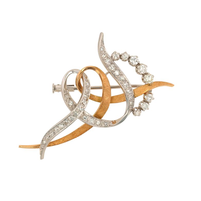 Acheter Broche vintage diamants 0.84 carat 2 ors 8.40g Comme neuf - 1500,00 € Broche vintage diamants 0.84 carat 2 ors 8.40g Comme neuf - reconditionné disponible sur Gemme Les Bijoux